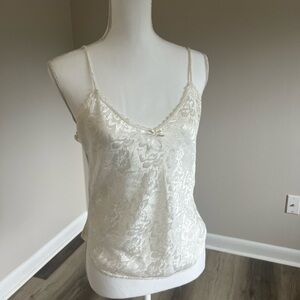 Elegant Cream Lace Camisole Top